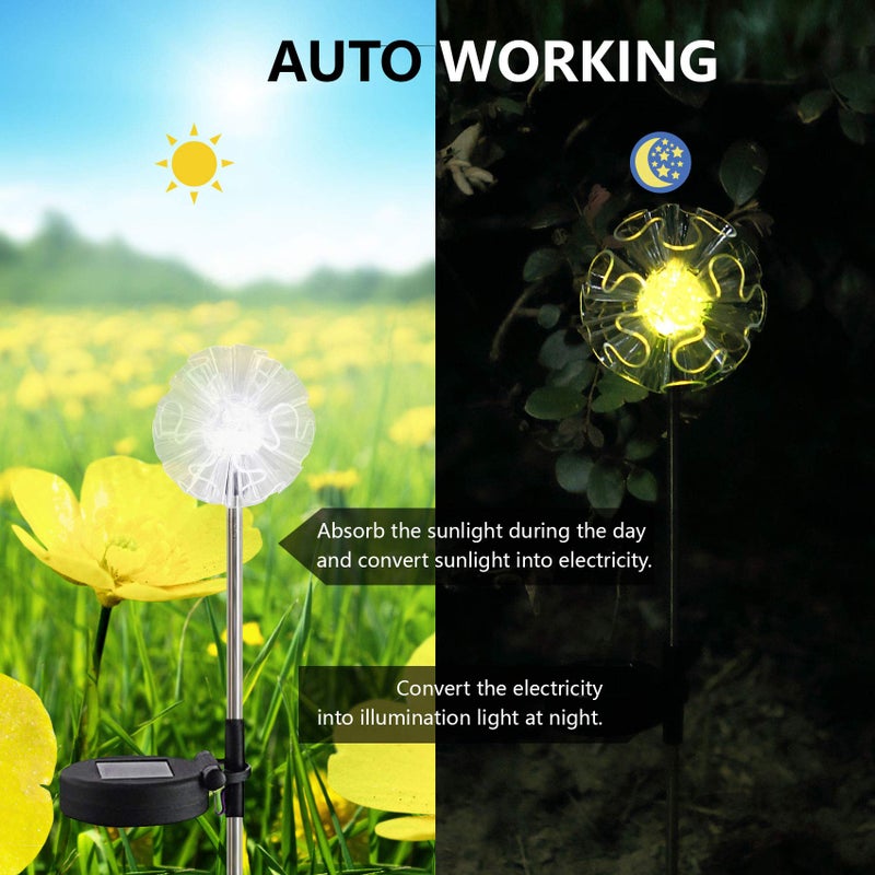 QIDEA Outdoor Solar Garden Stake Light - Color Changing Decorative LED Stake Lamp In-ground Landscaping Lighting for Garden Patio Yard Lawn Pathway Flower Bed Decor Decorations Figurine Butterfly - Image 3